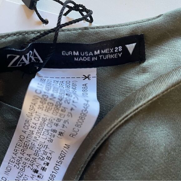 NWT ZARA Silky Crop Top Medium - Picture 4 of 8